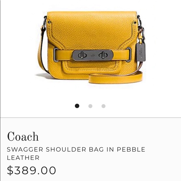 Coach SWAGGER SHOULDER BAG IN PEBBLE LEATHER - Picture 1 of 16